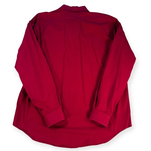 Ralph Lauren Mens XL Classic Fit Red Twill Button Down Long Sleeve Pony Logo - Picture 9 of 10